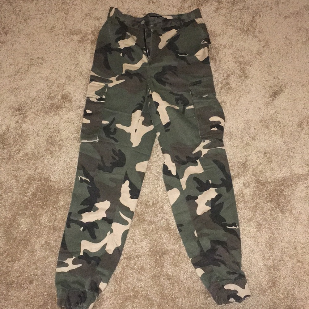 Camouflage High Rise Pants from Naked Wardrobe
